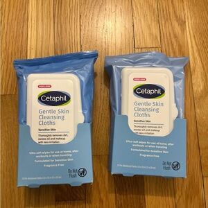 2pk Cetaphil skin cleansing cloths 50ct